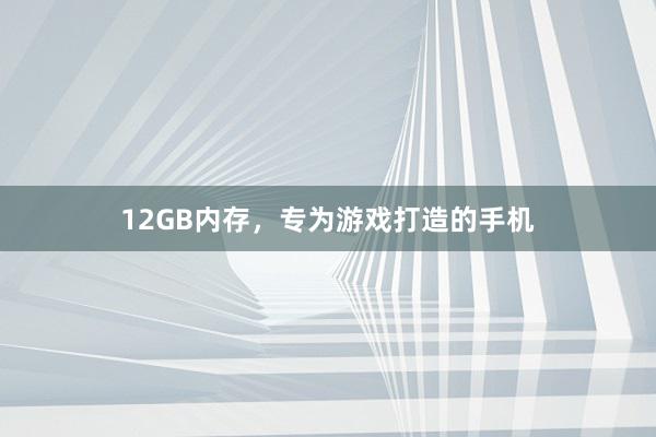 12GB内存，专为游戏打造的手机