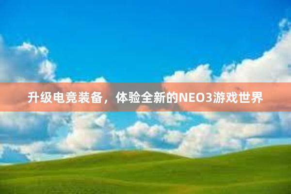 升级电竞装备，体验全新的NEO3游戏世界