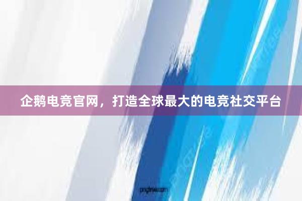 企鹅电竞官网，打造全球最大的电竞社交平台