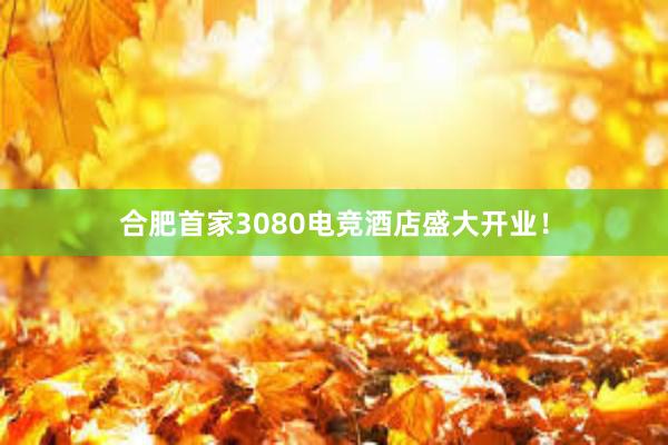 合肥首家3080电竞酒店盛大开业！