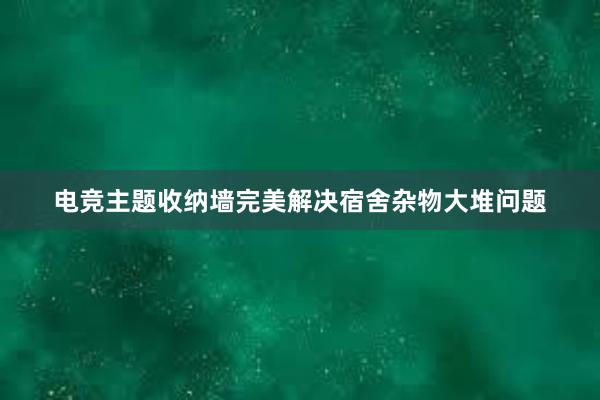 电竞主题收纳墙完美解决宿舍杂物大堆问题