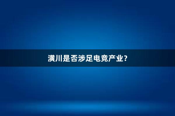 潢川是否涉足电竞产业？