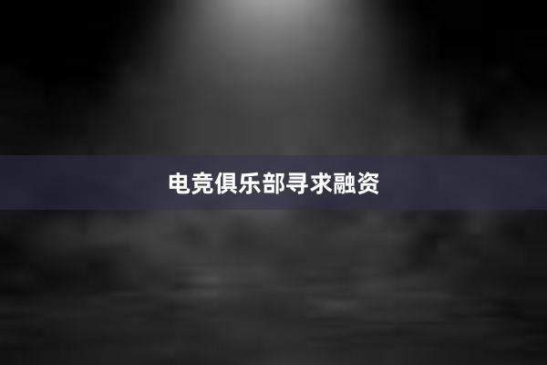 电竞俱乐部寻求融资