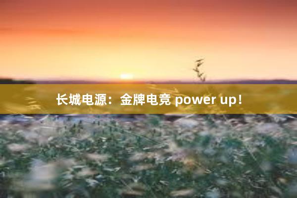 长城电源：金牌电竞 power up！