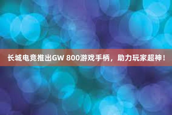 长城电竞推出GW 800游戏手柄，助力玩家超神！